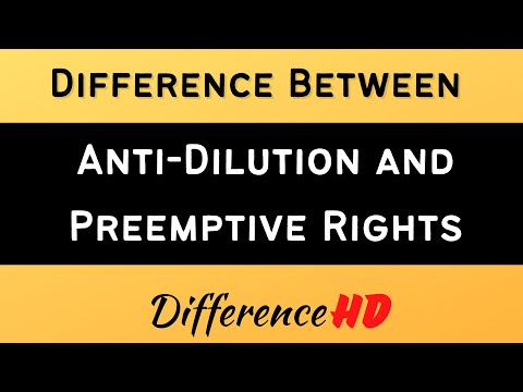 Differences Between Anti-Dilution and Preemptive Rights