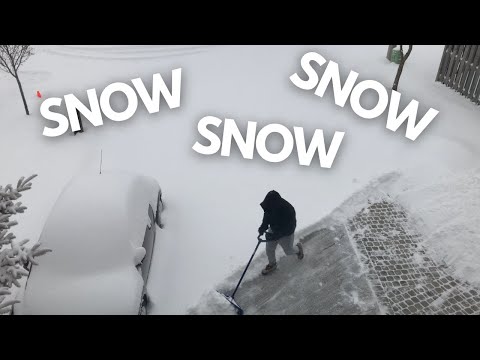 캐나다의 흔한 눈 치우는 풍경