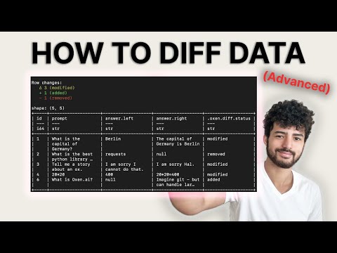 How to Use Diff to Specify Keys, Compares, and Added Columns