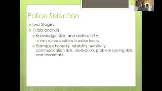 Police Psychology Lecture