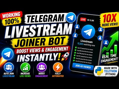 Telegram Livestream Bot 2026 🚀| Increase Reach, Views & Engagement Automatically | TrickyAbhi 2.0 ⚡