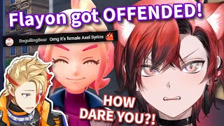 Flayon got OFFENDED when chat said this character LOOKS LIKE AXEL!【Holostars EN | Machina X Flayon】