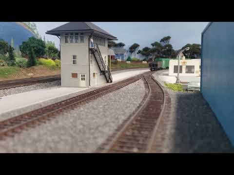 SD-45  pushing into yard