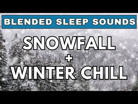 Soothing Snowfall Sounds with Gentle Winter Winds | 10-Hour Black Screen