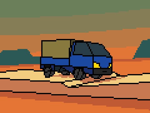 Cute Truck Adventure | Low-Poly Pixel Art in Blender