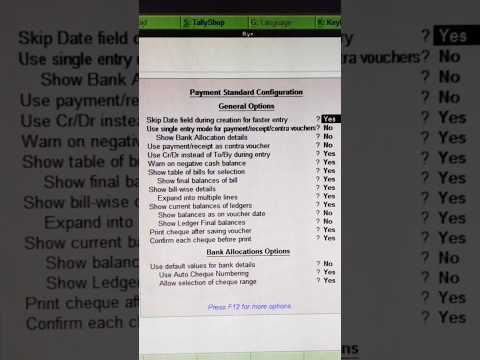 first time tally use karne par kin options ko yes karna hota hai #computer #tally erp9 #shorts