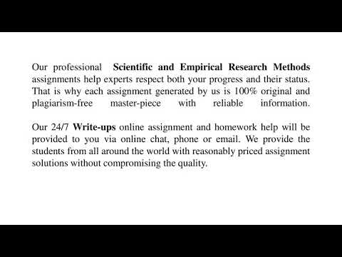 Scientific and Empirical Research Methods Assignment Help assignmentscholar