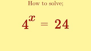 USA nice Olympiad exponential equation: Solve for x