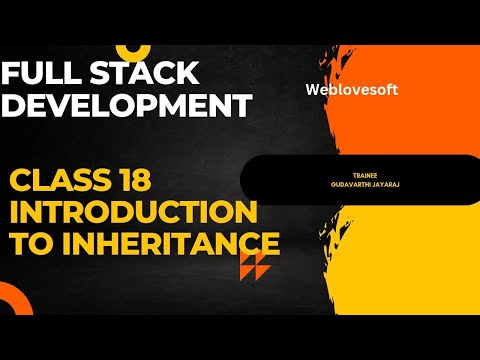 Class 18 Introduction to Inheritance
