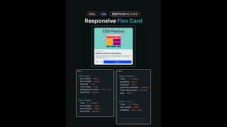 “Responsive Flex Cards Using CSS Flexbox 🔥” #shorts