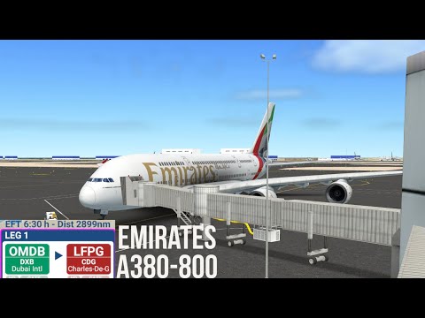 RFS - Emirates A380-800 Dubai Intl. to Charles de Gaulle