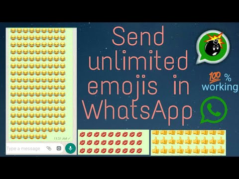 How to send unlimited Emojis and Text in WhatsApp | 100% working trick |WhatsApp Bomb ( WUB )