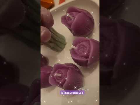 Candlemaking 2nd attempt, using purple dye and more fragrant oil.  #scentedcandles #candlemaking