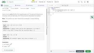 First Repeating Element in a given array | Bruteforce | Optimal approach | Leetcode |GeeksForGeeks|
