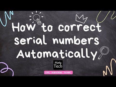 How to correct serial number Automatically #productivityhacks #tutorial #exceltips #excelfunction
