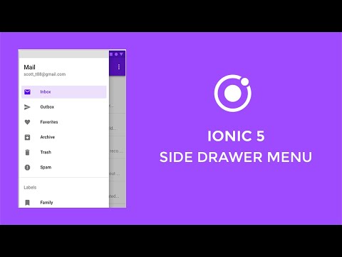 Ionic 5 Side Drawer menu