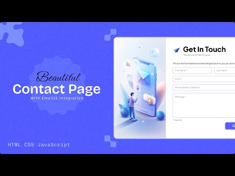 Build a Beautiful Contact Page with HTML, CSS & JS | EmailJS (No Backend!) | Poorna Chandra