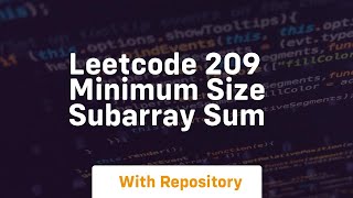 leetcode 209 minimum size subarray sum