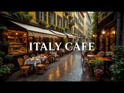 Relaxing Bossa Nova Jazz Music to Unwind ☕ | Outdoor Coffee Ambience on a Rainy Day in Italy
