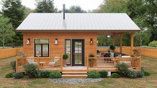 Small but Perfect! 6x6m Cozy Cottage with 30m² Porch | 1-Bedroom Design