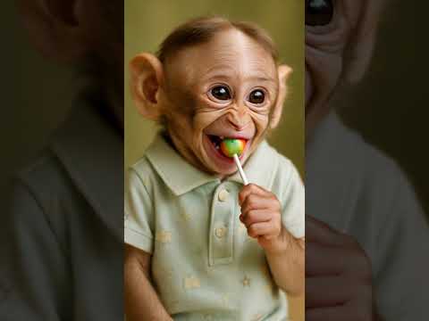 Baby Monkey's First Taste of Candy Ends in the Sweetest Giggle 🍭