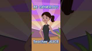 Moral Lessons for Kids - Being Generous | Learning Video #morallessonsforkids #funlearning