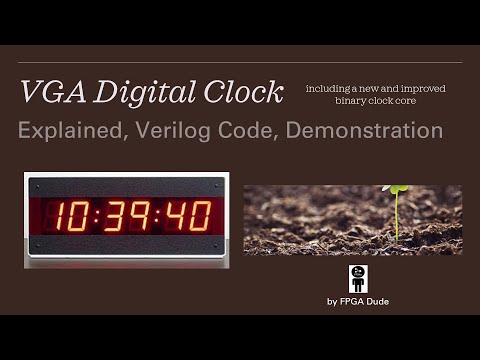VGA Digital Clock in Verilog on Basys 3 FPGA Vivado