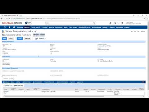 NetSuite - Procure to Pay - Part 4 - Create and Apply Bill Credit