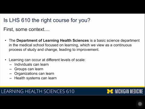 1-2 Introduction to LHS 610 - Is LHS 610 the right course for you?