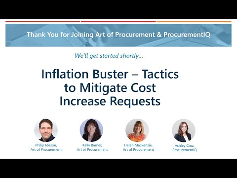 Webinar: Inflation Buster – Tactics to Mitigate Cost Increase Requests