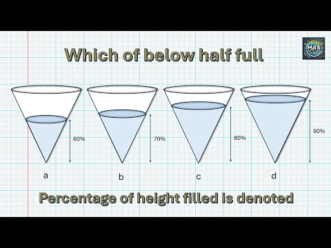 Which Height Fills Half the Volume in a cone? Explained #mathswithsas #mathproblems #mathtricks