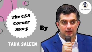 The CSS Corner Story by Taha Saleem | Social Initiative | Free Education #education #cssacademy #css