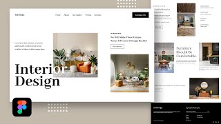 Interior Web Design in Figma: Portfolio Website UI Design for Beginners!