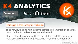 K4 Analytics: How to extend Tableau with write-back and leverage your Excel models