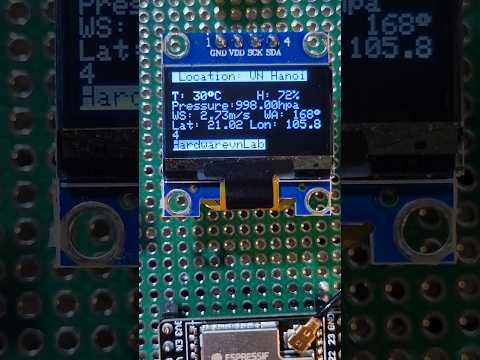 Weather Station ESP32 OLED #esp32 #arduino #oled#weatherstation #shorts