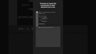 Program to count occurrence of elements from a list😱😱