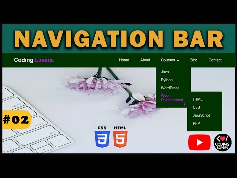 How to Make a Navigation Bar in HTML and CSS | Activity 02 |- Coding Lovers