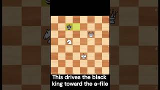 Queen and Knight Checkmate in 5 Moves |  #chess #chessanalysis