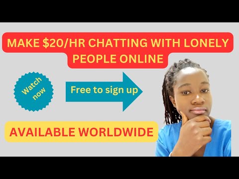 Make $20/HR Chatting With Lonely People Worldwide, Virtual Friend