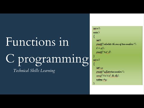 functions in c| functions in c language|functions in c programming|Technical Skills Learning
