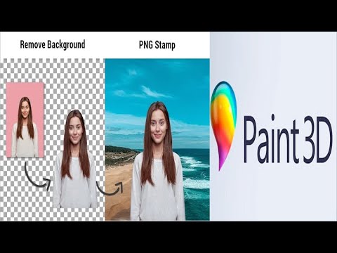 Paint 3D How to remove white background from a Picture to make it transparent #paint3d