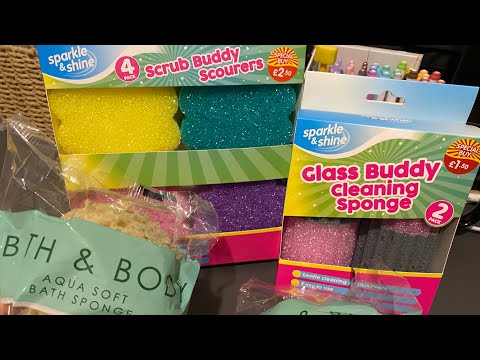 Unboxing sponges +lots of sounds📦🧽 ASMR