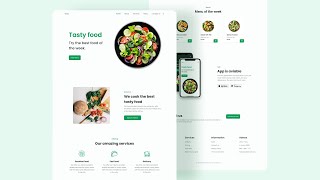 Responsive Website Design Using HTML CSS And JavaScript 🥗 | Website Restaurant Light/Dark mode