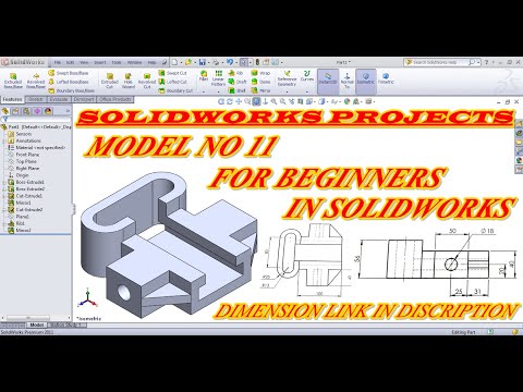 MODEL NO 11 IN SOLIDWORKS FOR BEGINNERS / BEGINNERS EXERCISE NO 11 IN SOLIDWORKS