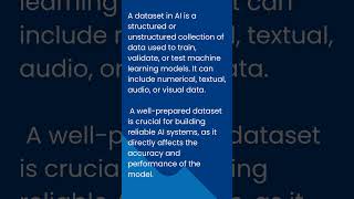 What is a dataset in AI? #ai #artificialintelligence #techiesplusacademy #machinelearning #future