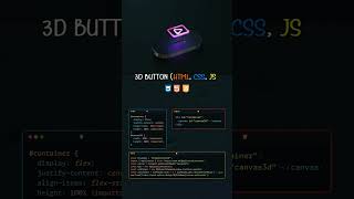 3D youtube button animation code in html & css  #codingin17 #shorts