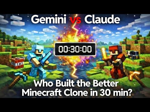 Gemini vs Claude: Who Built the Better Minecraft Clone in 30min?