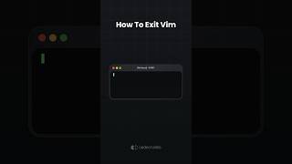 How to exit vim - #vim #coding #programming