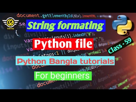 59.Python Bangla Tutorial - String Formating in Python.