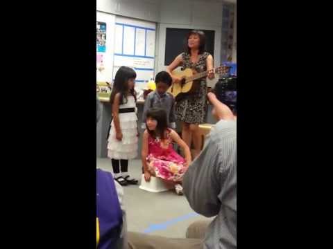 Ryan singing "Fingerprints" at his Kindergarten Promotion